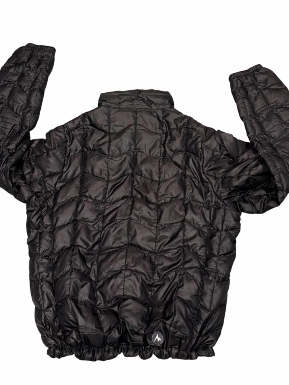 Marmot Black Quilted 800 Fill Goose Down Puffer Jacket Coat size Medium